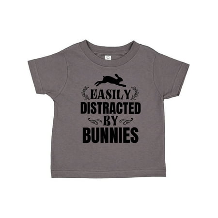 

Inktastic Easily Distracted by Bunnies Gift Toddler Boy or Toddler Girl T-Shirt