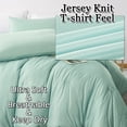 thumbnail image 3 of MorroMorn Comforter Set Queen Size, 4 Pieces All Season Bedding Sets, Soft Bed Set with 1 Down Alternative Duvet Insert 90×90 Inches, 2 Pillow Cases & 1 Deep Pocket Fitted Sheet (Queen, Blue Green), 3 of 6