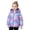 Purple, variant on Girls Winter Hooded Coat Warm Furry Ears Jacket Kids Gradient Long Sleeve Zipper Front Lightweight Insulated Outerwear