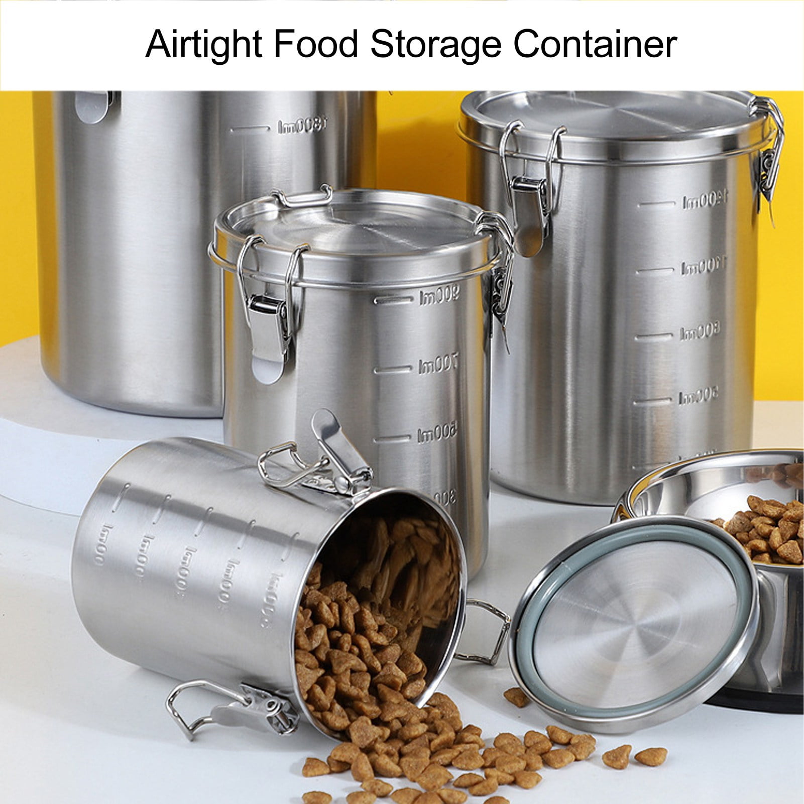 Boîte De Stockage Hermétique Pour Croquettes Et Aliments Secs - 10L, étanche à L'air, Avec Cuillère