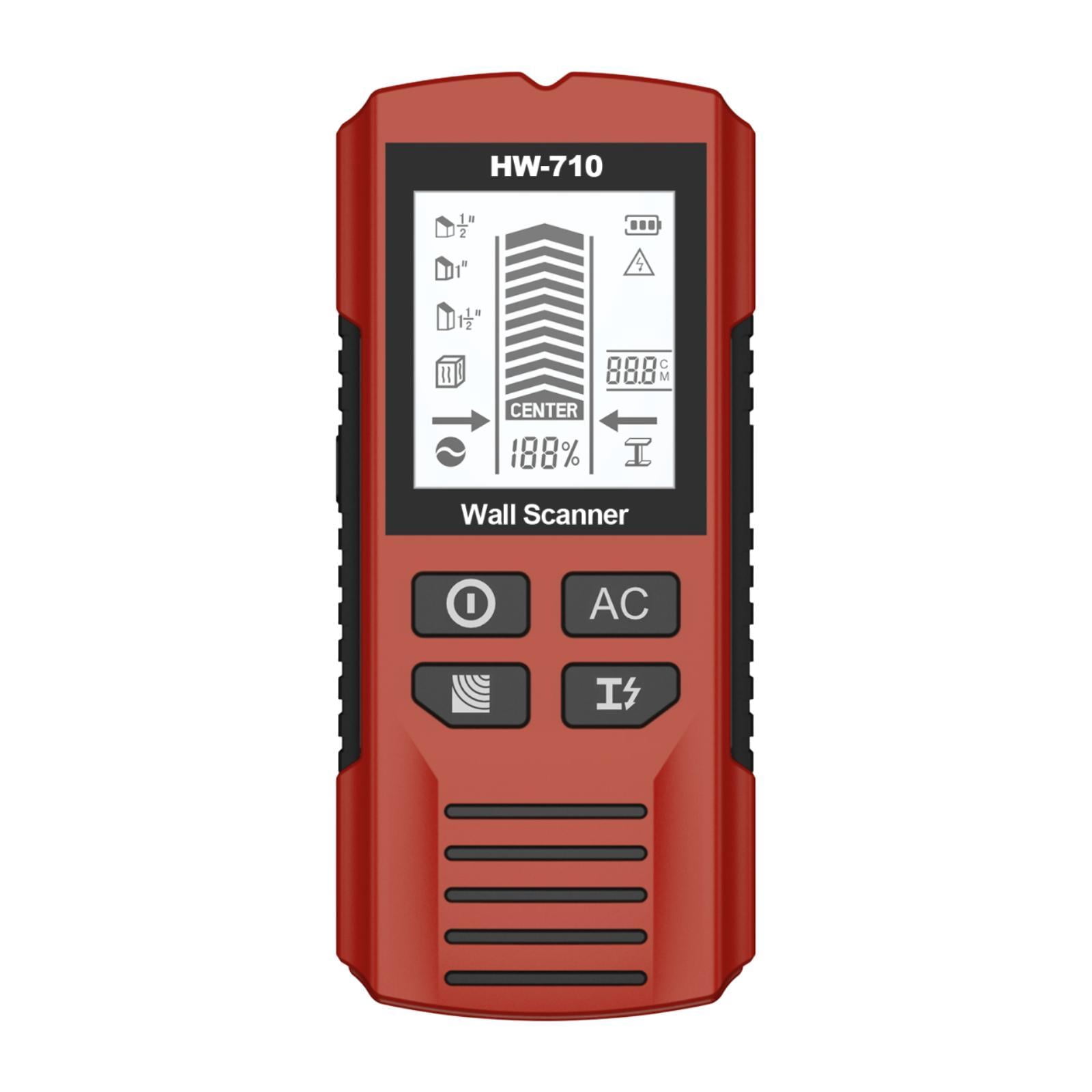 Bothyi 5 in 1 Wall Scanner Auto Calibration 15x6.7x3cm with Audio Alarm Red