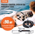thumbnail image 2 of VEVOR Hydraulic Outboard Steering Kit, 90HP, Marine Boat Hydraulic Steering System, with Helm Pump Two-Way Lock Cylinder and 24 Feet Hydraulic Steering Hose, for Single Station Single-Engine Boats, 2 of 9