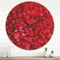 thumbnail image 2 of Designart 'Close up Pink Aster Flower Petals ' Modern Wood Wall Clock, 2 of 5