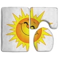 thumbnail image 1 of ABPHQTO Brillo Solar Juego de alfombras de baño de 3 piezas Alfombra de baño Alfombra de contorno y tapa de inodoro ABPHQTO  Cont-CHAPPLE-1705, 1 of 2