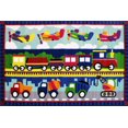 thumbnail image 1 of Fun Rugs Rectangle Multi-Colored Trans America Nylon Kids Rug, 1 of 2