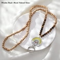 thumbnail image 4 of Lanyard para Profesora USANGERS con Porta ID y Piedras Arcoíris de Madera, 4 of 7