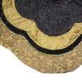 thumbnail image 3 of Northlight 48" Black and Gold Velveteen Floral Scallop Christmas Tree Skirt, 3 of 3