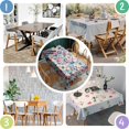 thumbnail image 4 of Pioneer Flower Floral Print Pattern Rectangle Tablecloth 60"x84",Waterproof Polyester Rectangle Table Cloth, Wipeable Spillproof Polyester Tablecloth for Dining, Camping, Indoor and Outdoor, 4 of 5