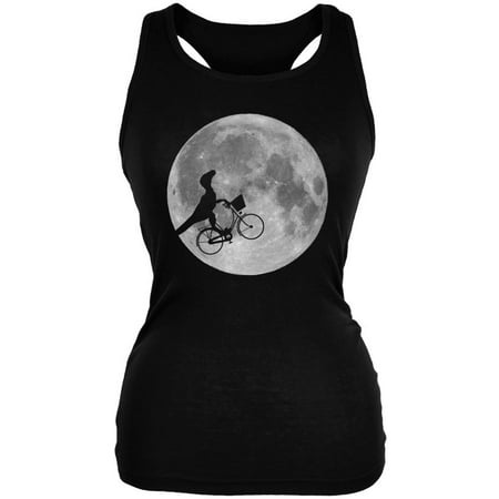 - Across The Moon Dino Bike Black Juniors Soft Tank Top
