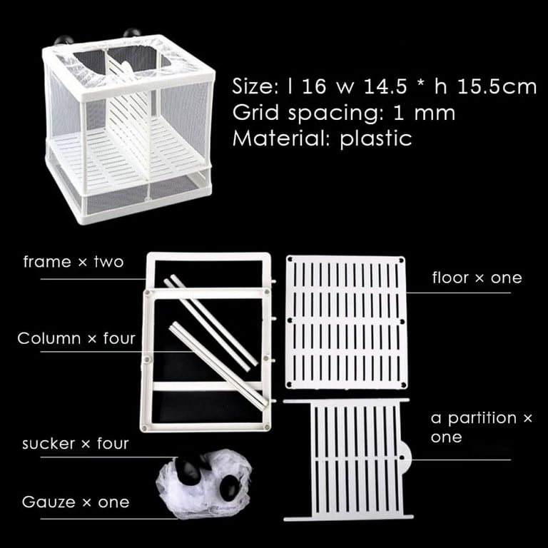 Betta Fish Net Breeder Aquarium Fish Breeding Fry Trap Isolation