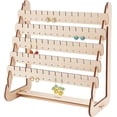 thumbnail image 2 of 5-Tier Earring Organizer 130 Holes Wood Earring Display Stands 65 holes Jewelry Tower Earring Organizer Holder Ear Stud Holder for Stud Earring Bracelet Necklace Ring Selling Retail, 2 of 9