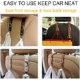 thumbnail image 5 of Car Purse Hook for Men Women-Upgraded 3 in 1 Stronger Superior Leather Car Purse Holder Vehicle Seat Headrest Hanger Hooks for Grocery Bag Coats Umbrellas Handbag Car Hooks Car Accessories Interior, 5 of 6
