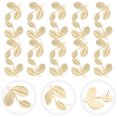 thumbnail image 3 of EeaseCA 20pcs Leaf-shaped Earring Post Charms Earring Making Material Earring Studs, 3 of 7