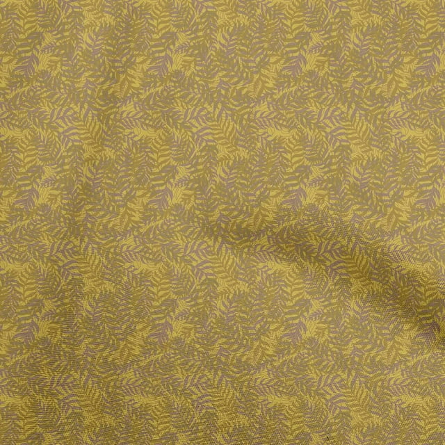 oneOone Tissu Polyester Spandex Jaune Feuilles Matériel de Robe Tissu Imprimé Tissu au Mètre 56 Pouces de Large-Ad