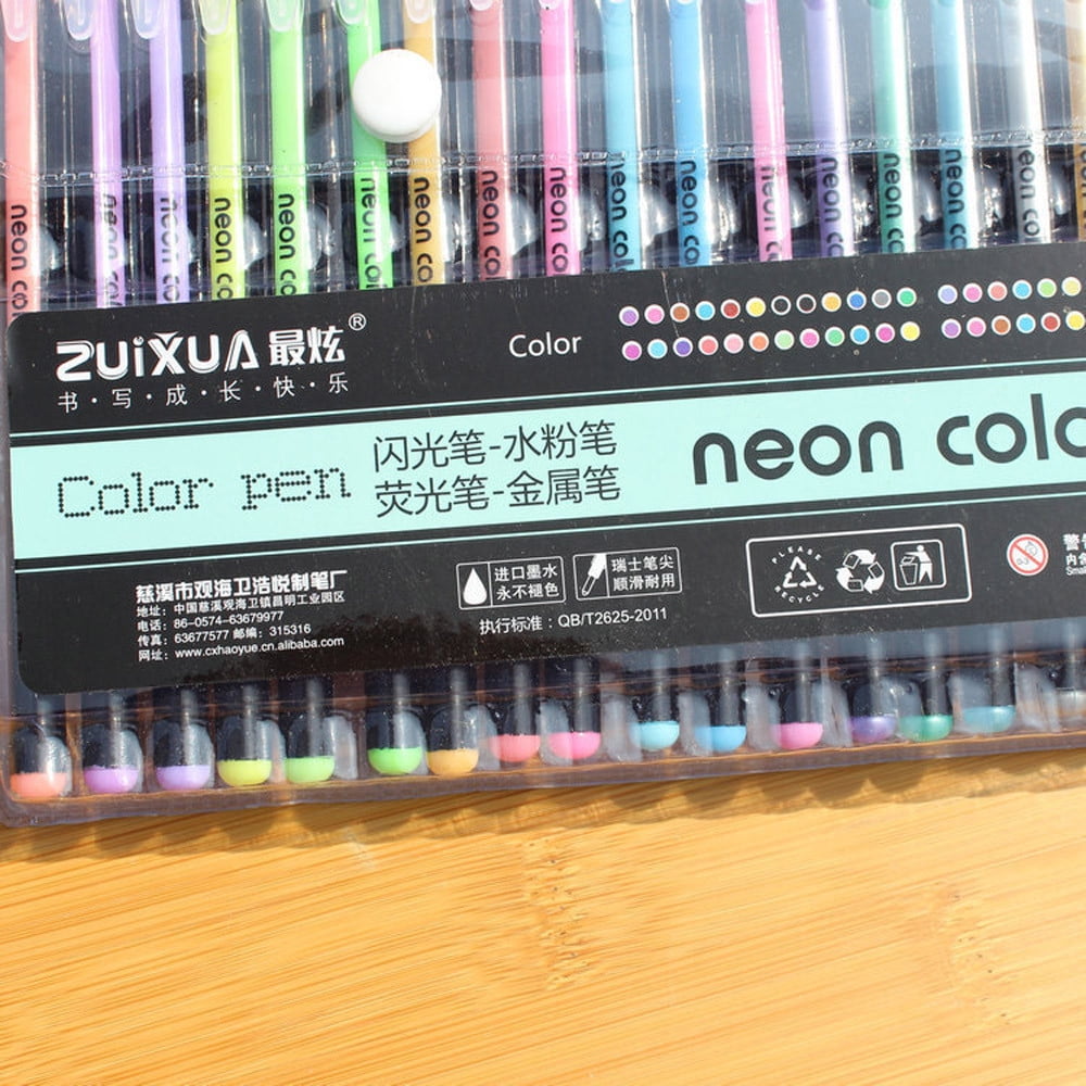 Lieve Bijproduct stijfheid TOYFUNNY Zuixua 12 Colors Gel Pens Set Color Glitter Metallic Pens Gift For  Kids Drawing - Walmart.com