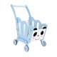 thumbnail image 2 of Carrito de compras para niños, carrito para bebés, juego de roles, accesorios de comida simulada, carrito de compras de juguete de madera, carrito de Azul, 2 of 8