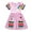 Pink, variant on WIBACKER Little Girls Summer Cotton Rainbow Unicorn Casual Dress Kids Short Sleeve Cartoon Dresses
