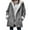 AA-Gray, variant on Winter Coats for Women Fashion Horn Button Long Jackets Fleece Sherpa Lined Warm Pea Coat Outerwear, White, S