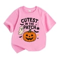 thumbnail image 2 of Weebloom Toddler Halloween Shirts Cute Pumpkin Trendy Casual Tee Boy Girl Short Sleeve Tops 3-13 Years, 2 of 4