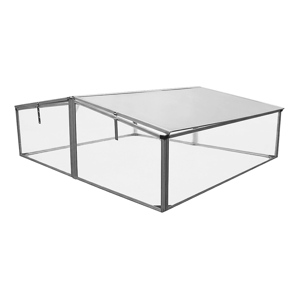 Zenport SH7005-2-ZD Double-Wide Folding Aluminum Cold Frame Greenhouse