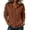 Brown #1, variant on Zip Up Jacket for Women Long Sleeve Y2k Basic Coat V Neck Oversize Fall Spring Causal Tops Vacation Trendy Hoodies Dark Gray XL