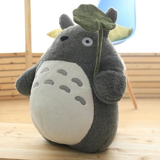 Add To Wish List Totoro Plush Cute Cat Toy Anime Figure Doll with Lotus Leaf Children Birthday Christmas Gift Toys