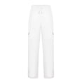 thumbnail image 3 of Harpily Women Plus Size Pants Ladies' Solid Drawstring Elastic Waist Pocket Pants Slacks White 5XL, 3 of 5