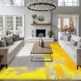 thumbnail image 3 of 6'x9' Area Rugs, Yellow Gray Indoor Outdoor Area Rug for Living Room Bedroom, Oil Painting Modern Abstract Geometric Washable Bathroom Rugs Kitchen Floor Carpet Mats Home Decor Aesthetic, 3 of 8