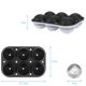 thumbnail image 1 of Silicone ice cube mold, ice ball mold 6 ice balls with lid and funnel, perfect for whiskey, cocktail, baby food and wine, 1 of 4