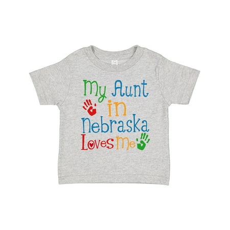 

Inktastic My Aunt in Nebraska Loves Me Gift Toddler Boy or Toddler Girl T-Shirt
