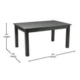 thumbnail image 6 of BizChair 60" x 38" Rectangular Black Wash Solid Pine Farm Dining Table, 6 of 12