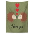 thumbnail image 3 of Ambesonne Hedgehog Tablecloth Rectangular Table Cover, Loving Animal Couple, 60"x90", Multicolor, 3 of 4