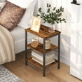 thumbnail image 4 of HOOBRO End Tables Metal Frame Set of 2 Sofa Tables with 3-Layer Storage Shelves Living Room Home Office Rustic Brown BF13BZ01, 4 of 8