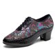 thumbnail image 3 of XIHAHA zapatos de baile latino de tacón alto para mujer y adulto, zapatos de baile Social cuadrados, zapatos deportivos transpirables, tela de microfibra bordada, 3 of 5