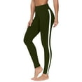 thumbnail image 4 of TMOYZQ Leggings for Women Casual Seamless High Waist Tummy Control Yoga Pants Fashion Side Stripe Prints Bottom Pants for Gym Athletic Workout on Clearance, 4 of 5