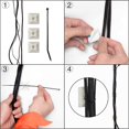 thumbnail image 4 of Soportes de cierre con cremallera XHF HS-101S negros, 100 unidades, 4 of 6