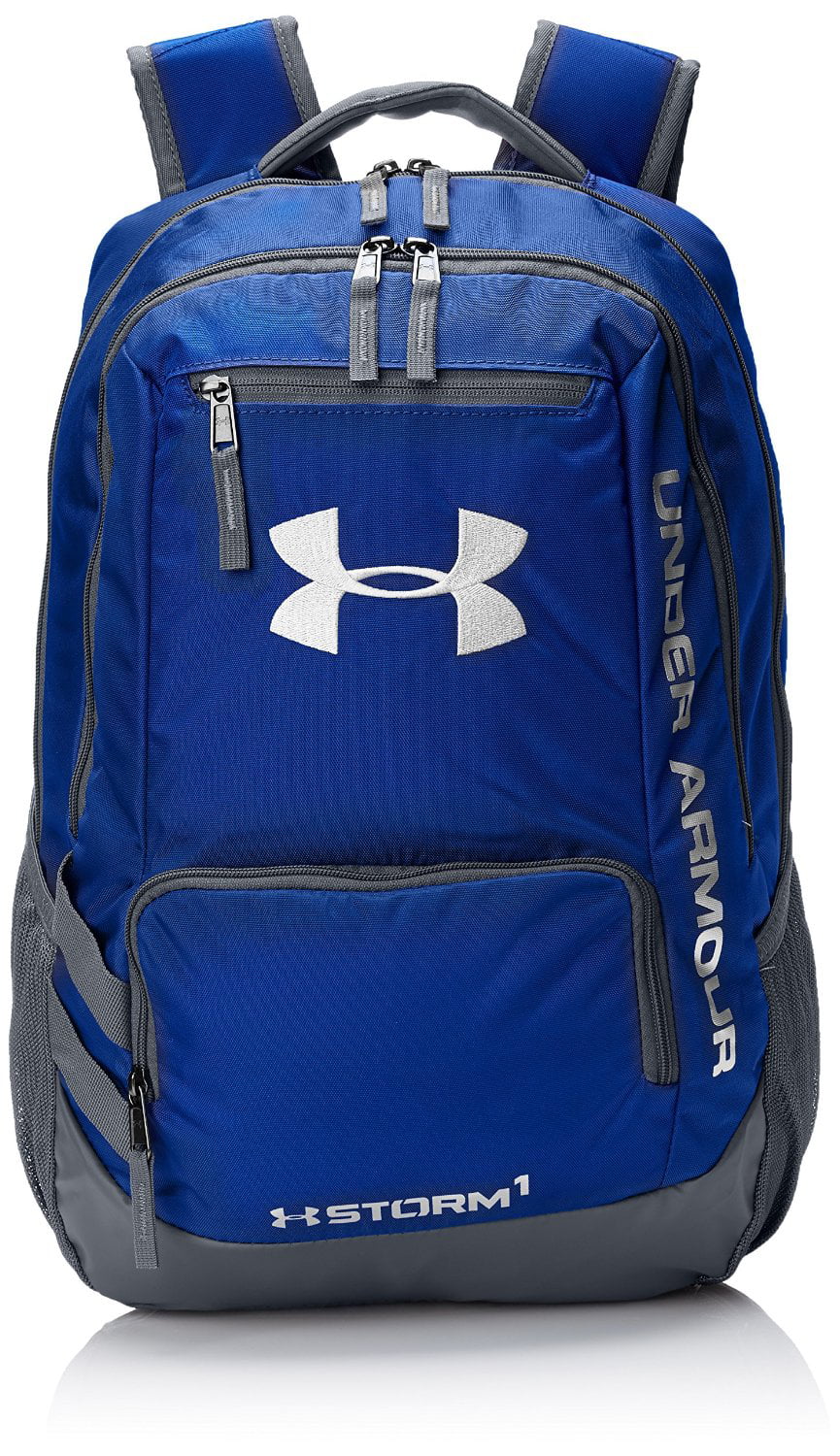 Under Armour Hustle 4.0 School/Sports Backpack Book Bag Royal Blue 400 /Silver 