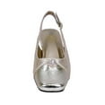 thumbnail image 2 of FLORAL Jolie Women Wide Width Elegant Low Heel Dress Slingback Shoes GOLD 8, 2 of 6