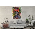 thumbnail image 3 of YCCJ-Frida Kahlo Wall Art Print, Home Decor Unframed Poster Wall Art Canvas Artwork for Living Room, Pictures for Bedroom Painting (8"x12" - Ready to Hang, Frida Kahlo Flower Quenn 2), 3 of 7