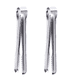 thumbnail image 1 of Pinzas de hielo de acero inoxidable para cubo de hielo, pinzas para servir cubitos de hielo con dientes, 1 of 5
