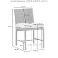 thumbnail image 4 of Bradenton 7Pc Outdoor Wicker Dining Set Navy/Weathered Brown - Dining Table & 6 Dining Chairs, 4 of 13