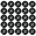 thumbnail image 1 of Botones de Madera de 1 Pulgada (25mm), 50 Piezas, Botón de Adorno Hecho a Mano con 4 Agujeros, Negro, 1 of 7