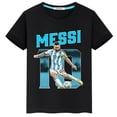 thumbnail image 3 of 2024 HOT Messi Ropa estampada para niños Verano Algodón Camiseta para niños Niñas Casual Manga corta Moda Camisas negras Ropa deportiva Top, 3 of 5