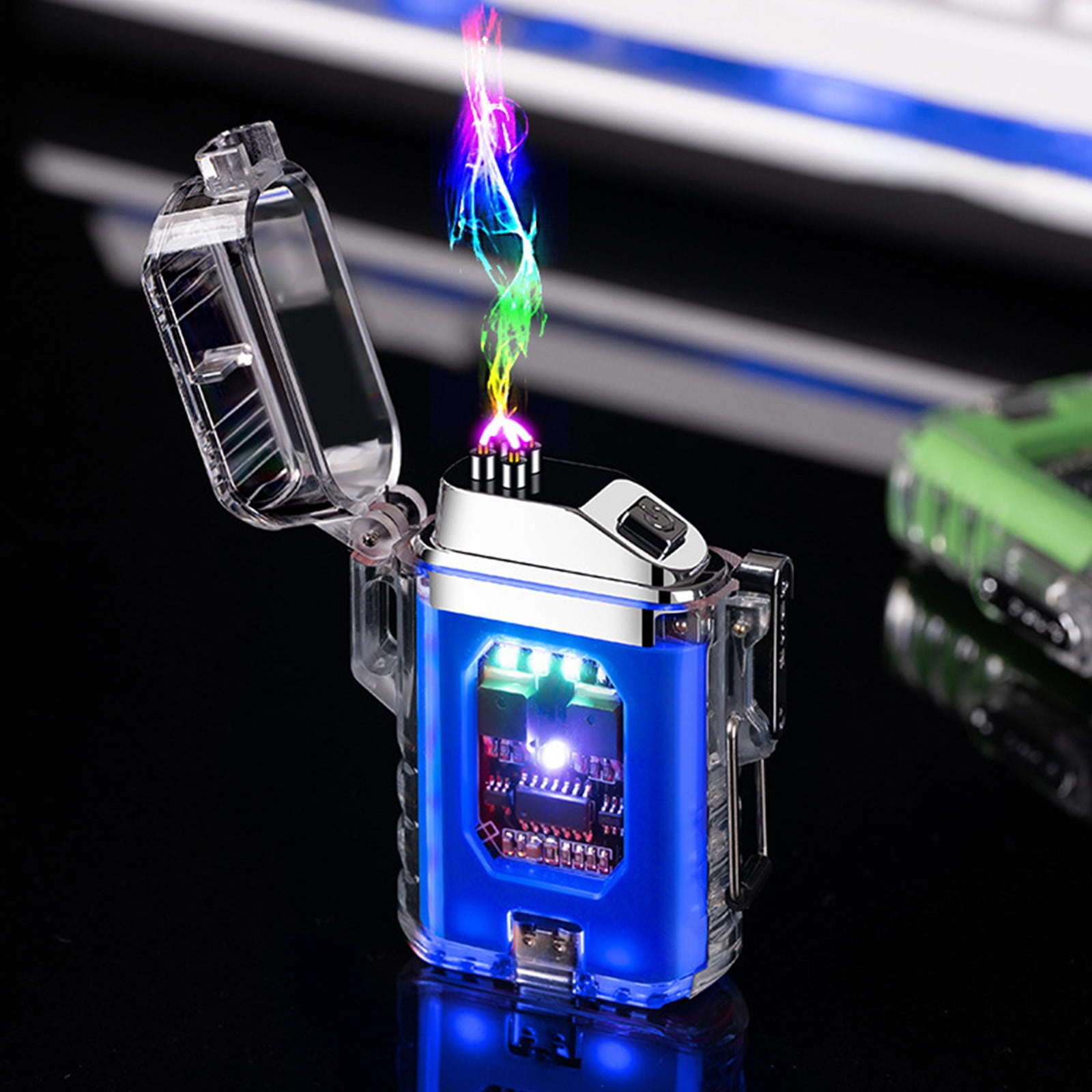 Tepsmf Outdoor Windproof Lighter Electric Lighters USB Rechargeable