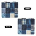 thumbnail image 2 of Kdxio Indigo Patchwork Quilt Pocket Mirror, 1X/2X Travel Makeup Mirror 2-Sided Folding Small Mirror Portable Double-Sided Magnifying Cosmetic Mirror for Gift-Square, 2 of 9
