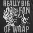 thumbnail image 2 of Mens Really Big Fan Of Wrap T Shirt Funny Halloween Party Mummy Rap Joke Tee for Guys Graphic Tees, 2 of 9