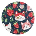 thumbnail image 5 of Cats with Strawberries Black 10 inch Wall Clocks Non Ticking Easy to Read Battery Decorative for Home Bathroom Kitchen Bedroom Living Room, 5 of 8