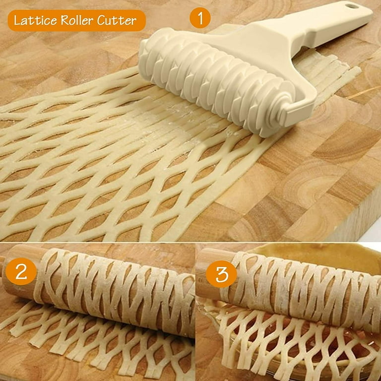 Pastry Lattice Roller Cutter - EVNSIX Stainless Steel Professional Dough  Lattice Top Pie Pizza Bread Pastry Crust Lattice Roller Cutter