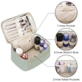 thumbnail image 5 of Travel Makeup Bag, Portable Cosmetic Bags Make Up Organizer for Women with Handle, Men Toiletry bag for Brushes, PU Leather, for Gift, Green, 5 of 8
