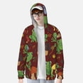 thumbnail image 4 of Kll Frogs And Mushrooms Print Men'S Women’s Upf 50+ Sun Protection Outdoor Hoodie Jacket Long Sleeve Fishing Hiking Performance Shirt- Medium, 4 of 8